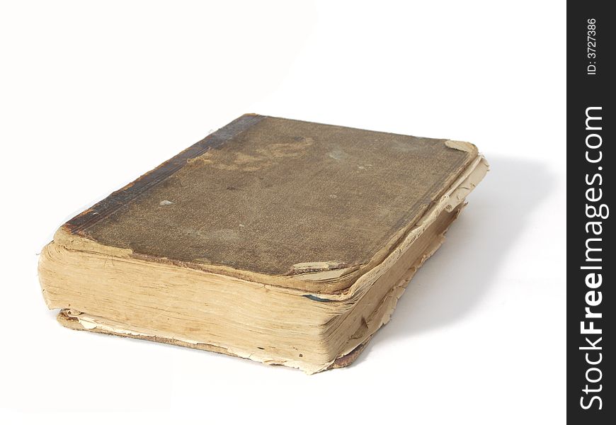 An old book on white background