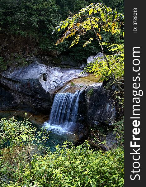 Another water fall in valentine valley, huangshan. Another water fall in valentine valley, huangshan