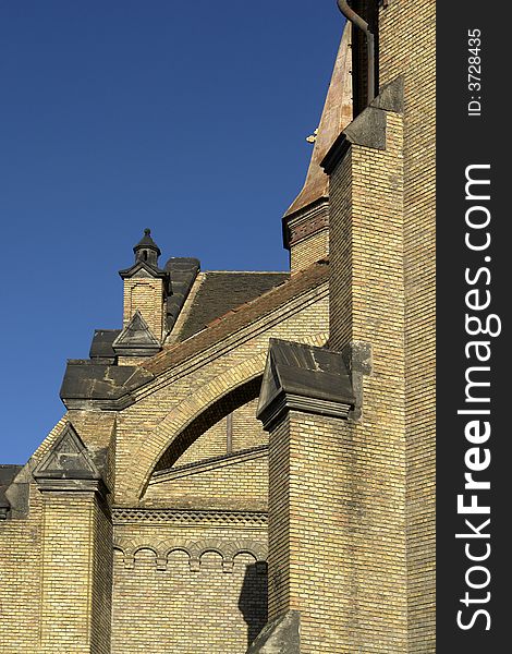 A view of a catholic church architecture, wall details