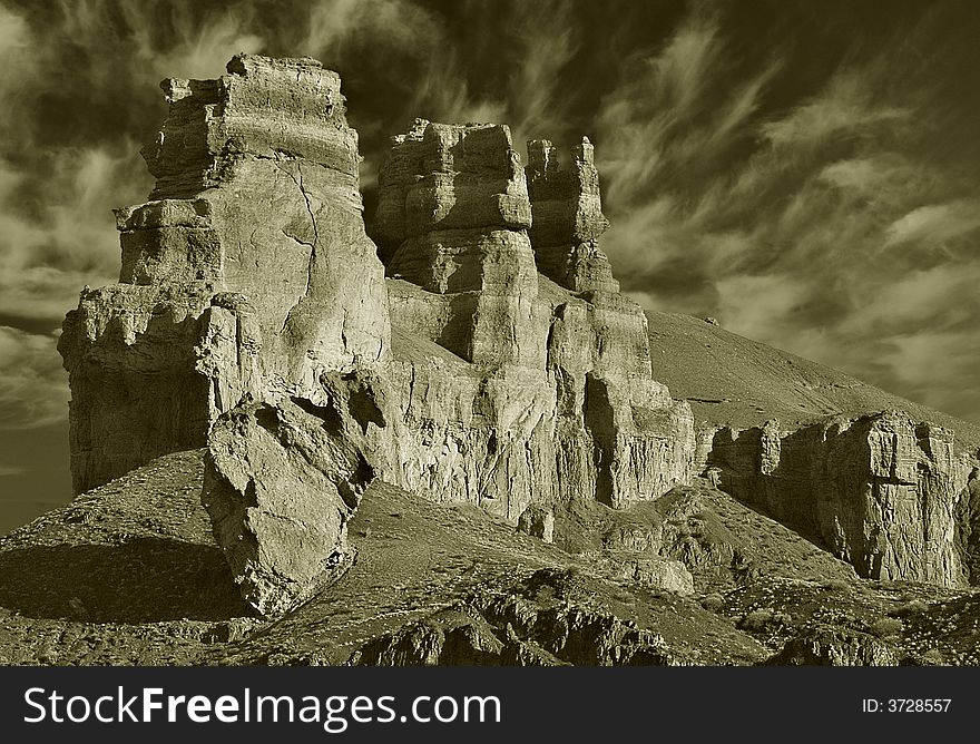 Charyn Canyon in Kazakhstan, old place. Charyn Canyon in Kazakhstan, old place