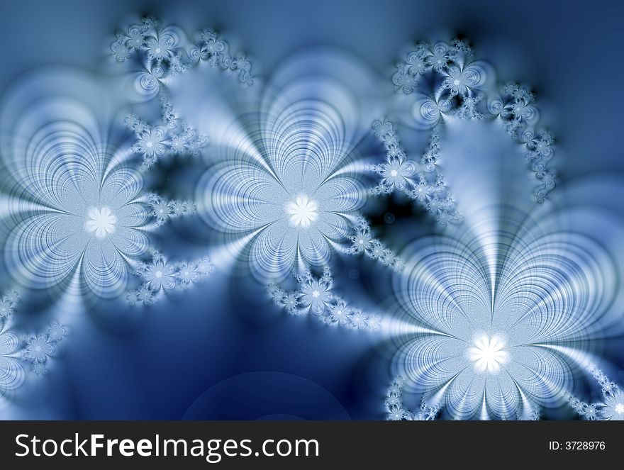 Abstract ice-flowers on a windowpane. Abstract ice-flowers on a windowpane
