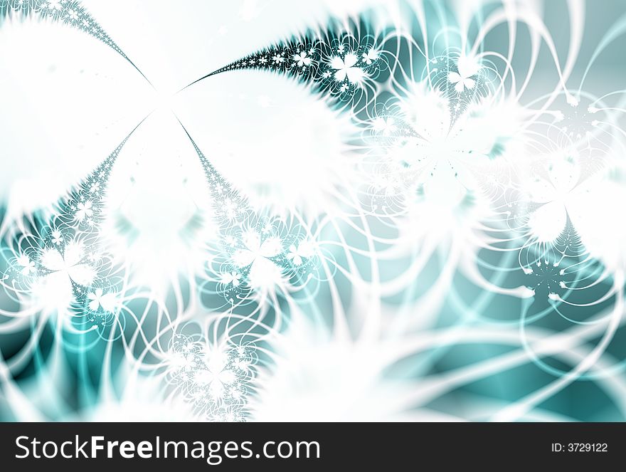 Winter fantasy. Abstract ice flowers. Winter fantasy. Abstract ice flowers