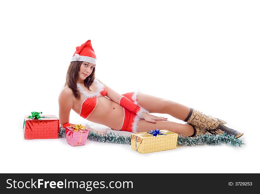 Sexy Santa helper girl