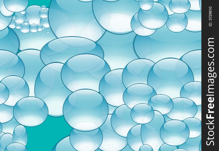 Abstract background with transparent spheres
