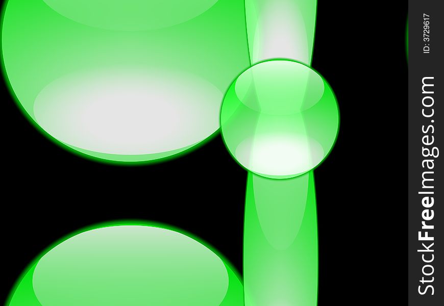Abstract background with transparent spheres