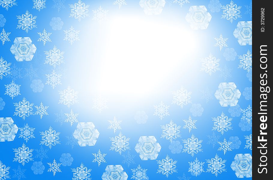 Christmas snowflake background - computer generated. Christmas snowflake background - computer generated