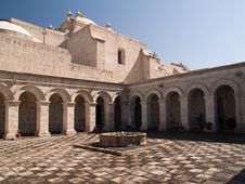 Courtyard At Arequipa, Peru Stock Images Courtyard At Arequipa, Peru Stock Images