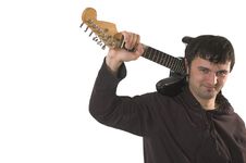 The Musician With A Guitar Royalty Free Stock Photo