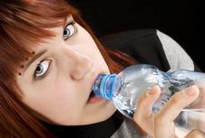 Girl Drinking Water Stock Photography Girl Drinking Water Stock Photography