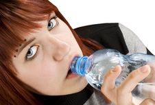 Girl Drinking Water Royalty Free Stock Image Girl Drinking Water Royalty Free Stock Image