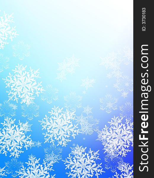 Christmas snowflake background - computer generated. Christmas snowflake background - computer generated