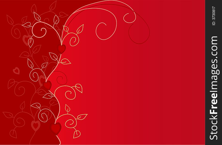 Flourishing hearts background for Valentine's day