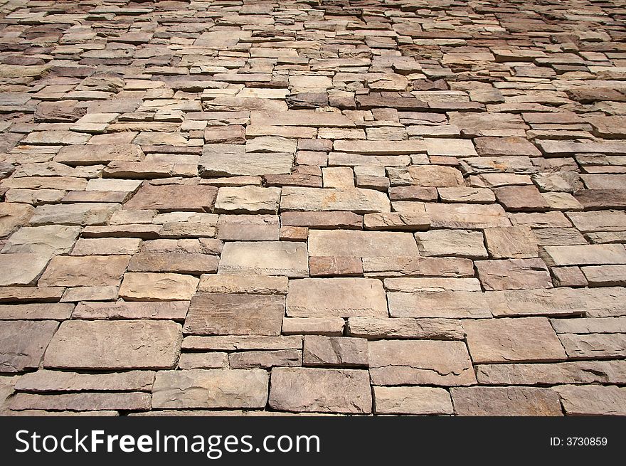 Abstract Slate Rock Wall Background in Perspective.