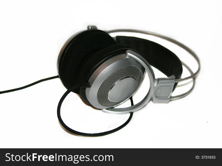 Stereo headphones on a white background. isolated