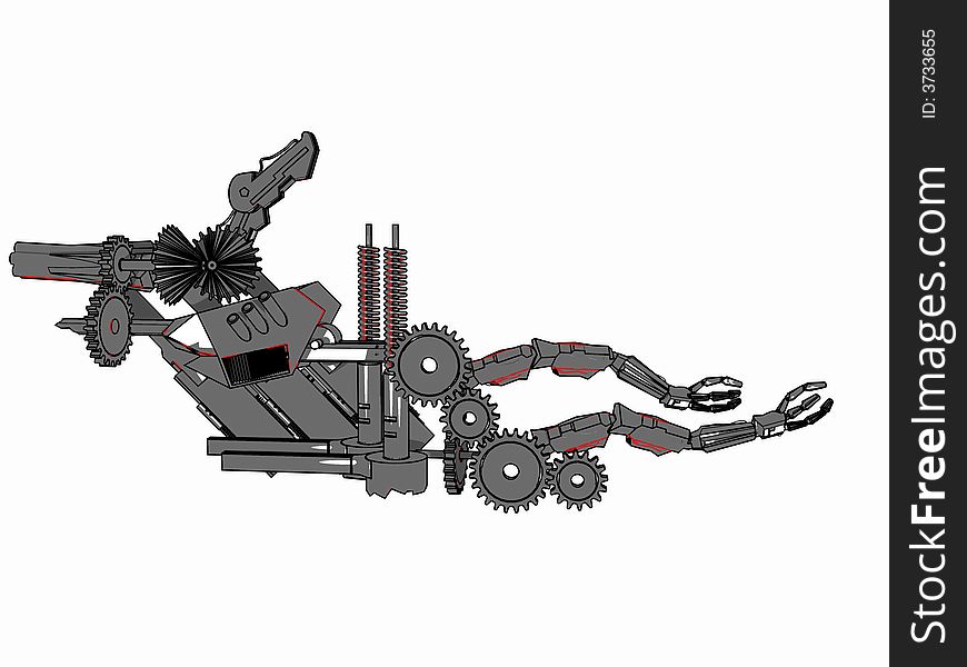 Mechanical abstraction, created with 3d studio Max,and rendered as a drawn picture, and traced to vector format. Adobe illustrator format is avaliable. Mechanical abstraction, created with 3d studio Max,and rendered as a drawn picture, and traced to vector format. Adobe illustrator format is avaliable