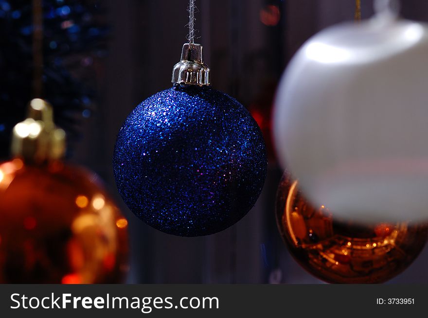 Christmas-tree decorations. Narrow depth of field. Christmas-tree decorations. Narrow depth of field.