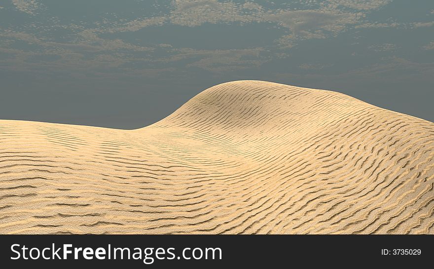 Sand dunes landscape - digital artwork.