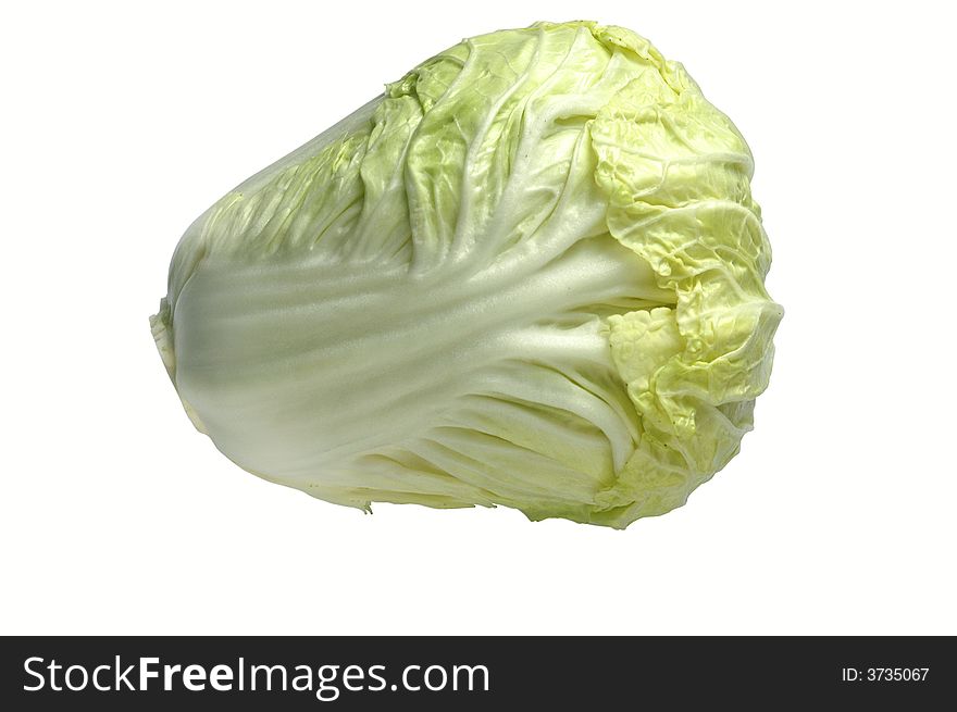 Chinese cabbage on the white background.