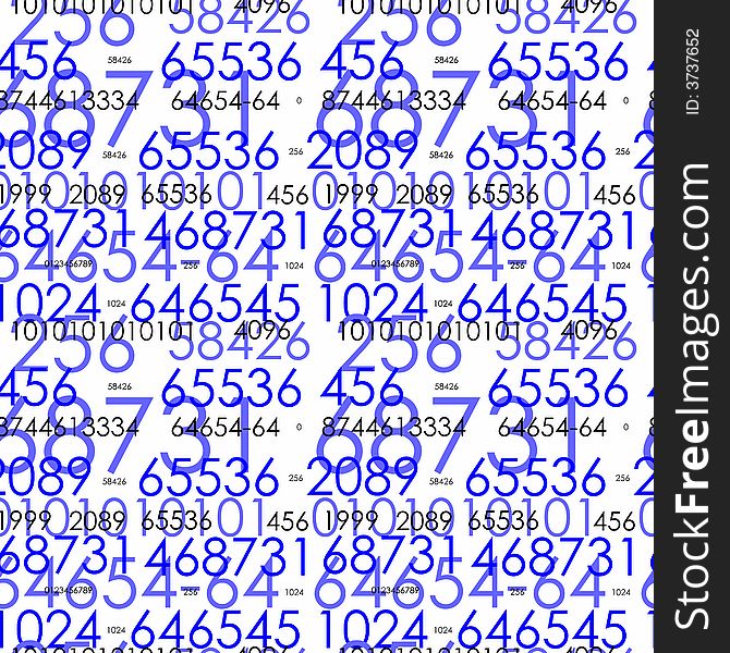 Numbers. Seamless vector wallpaper on white. Numbers. Seamless vector wallpaper on white
