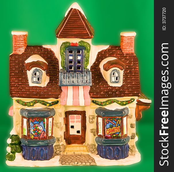 Colorful Christmas Village Store