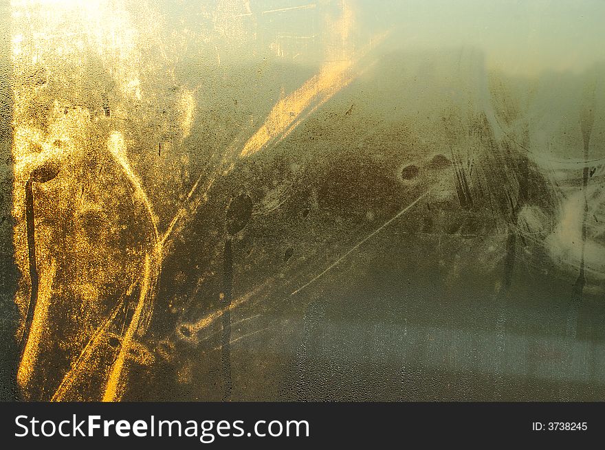 Water condensation abstract on window early in the morning. Water condensation abstract on window early in the morning