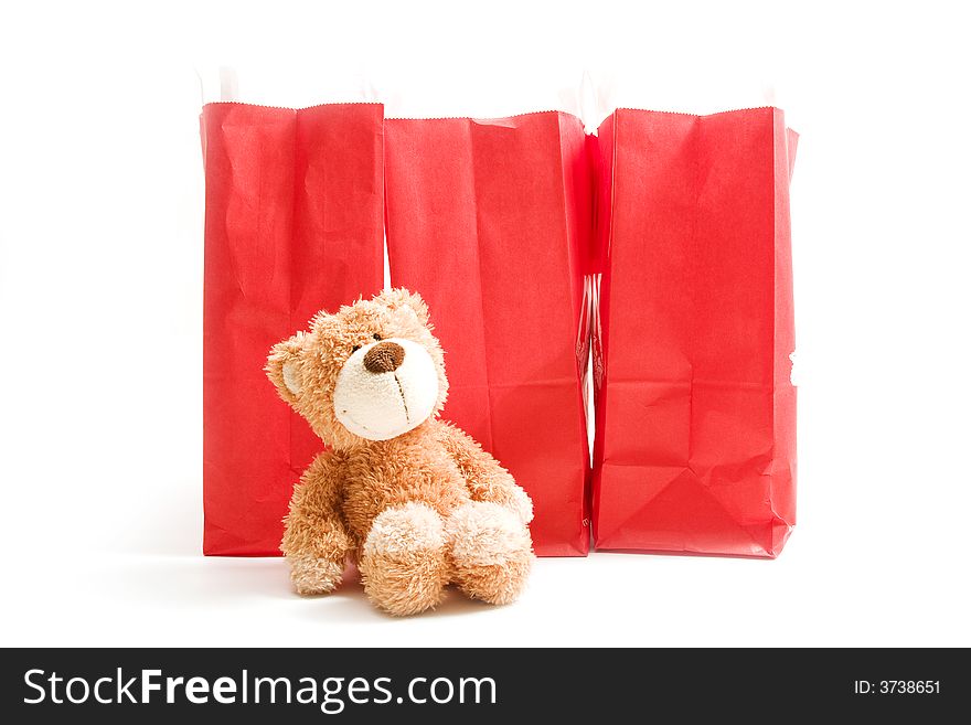 Bear And Red Bags