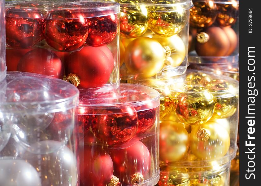 Picture of a Christmas decorations in a shop