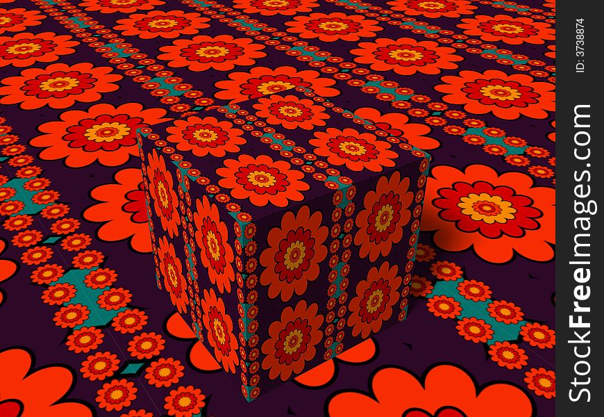 Unique 3D background cube illustration. Unique 3D background cube illustration
