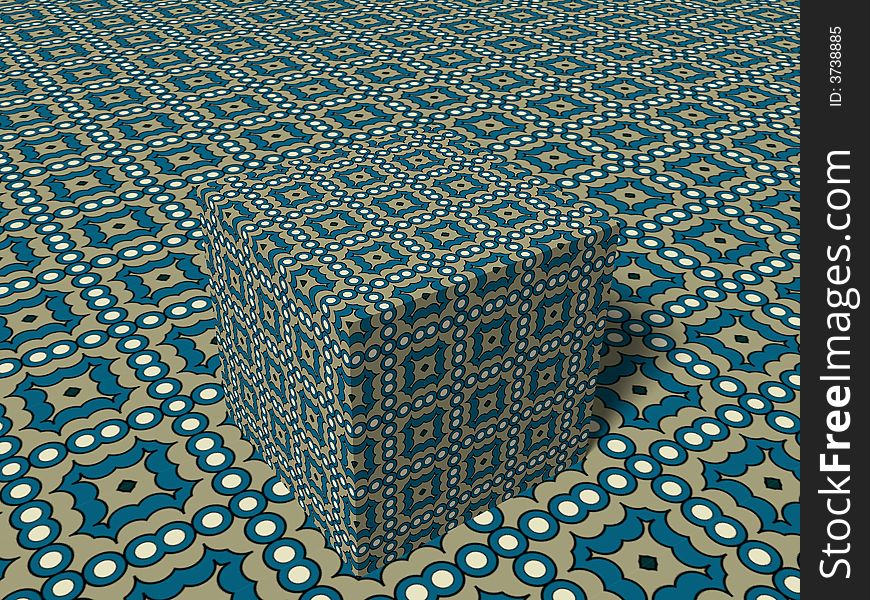 Unique 3D background cube illustration. Unique 3D background cube illustration