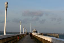 Seaside Pier With Fishermen Stock Photography Seaside Pier With Fishermen Stock Photography