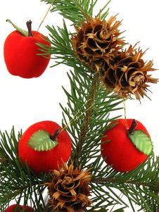 Apples On Christmas Tree Stock Photos Apples On Christmas Tree Stock Photos