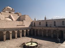 Courtyard At Arequipa, Peru Royalty Free Stock Photography Courtyard At Arequipa, Peru Royalty Free Stock Photography