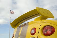 Hot Rod And Flag Stock Images