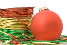 Decorative Ropes With Red Ornament Stock Photography