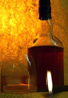 Single Malt Whiskey In Glass Royalty Free Stock Image