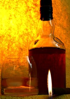 Single Malt Whiskey In Glass Royalty Free Stock Photo