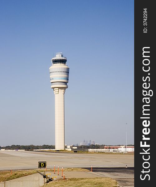 Control tower at a major metropolitan airport. Control tower at a major metropolitan airport