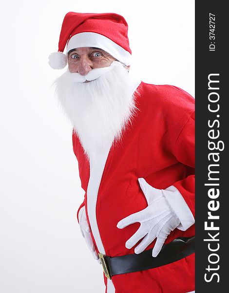 Isolated santa on white background