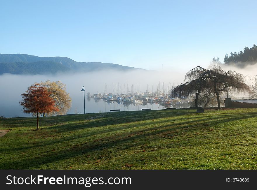 Foggy deep cove, north vancouver