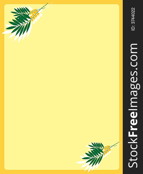 Yellow floral design, vector illustration