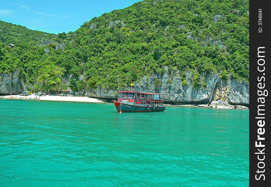 Tourist Boat at Ang Thon National Park, Thailand. Tourist Boat at Ang Thon National Park, Thailand