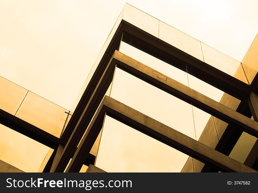 Reflective window panels of a modern building. Reflective window panels of a modern building