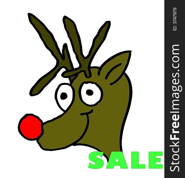 A holiday reindeer sale design for Christmas illustration that you can personalize. A holiday reindeer sale design for Christmas illustration that you can personalize.