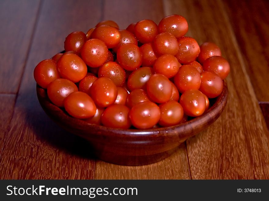 Bowl of cherry tomatoes full
