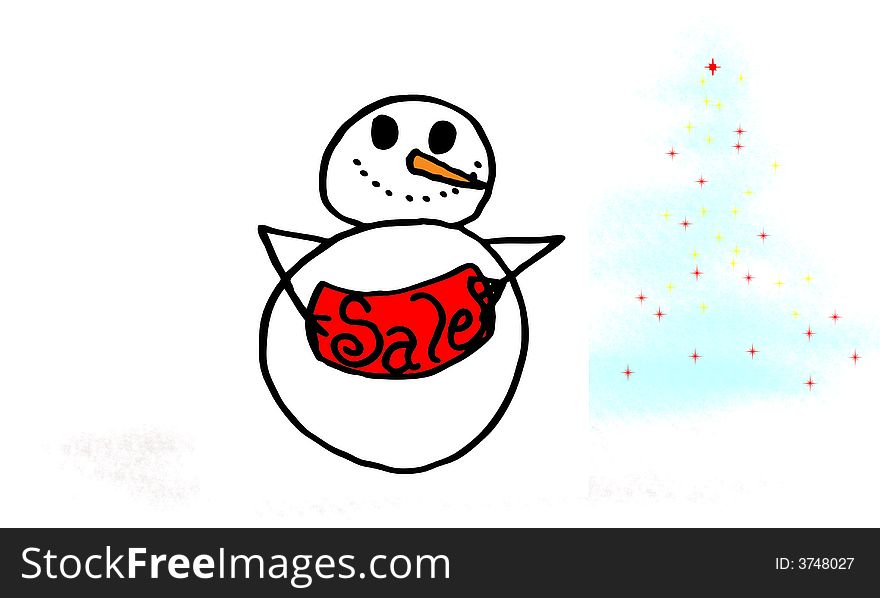 Sale Snowman Commercial Christmas Art
