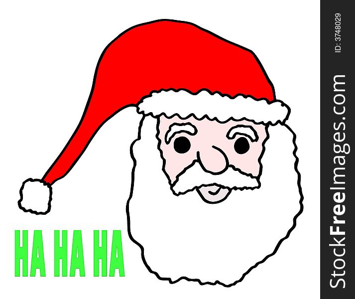 A holiday design for Christmas illustration of a politically correct santa clause