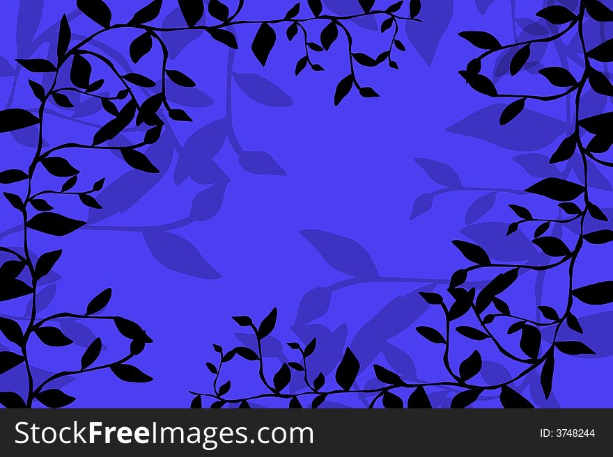 A computer graphic of leaves with a shadow on a purple background. A computer graphic of leaves with a shadow on a purple background.