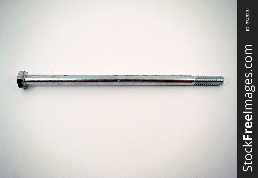 A bolt lying at an angle to the camera