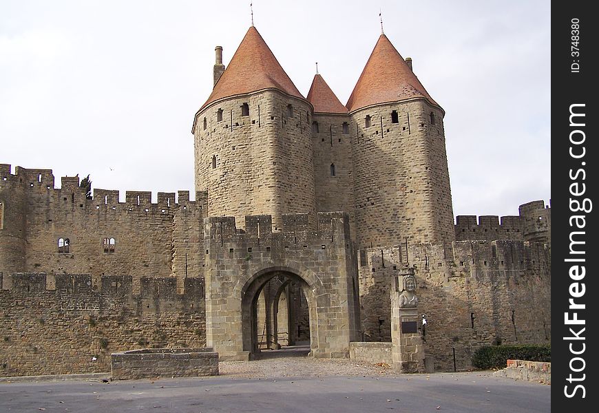 Fortress located on the heights of Carcassonne. Fortress located on the heights of Carcassonne