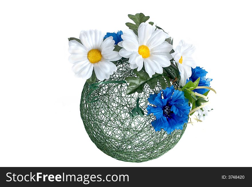 An image of decoration globe with flowers. An image of decoration globe with flowers